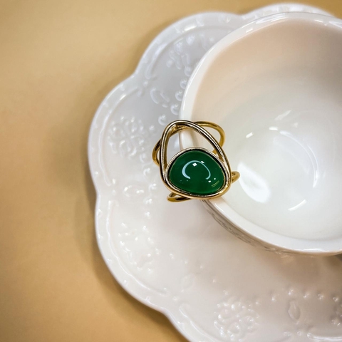 ANEL TULIPA ÁGATA VERDE