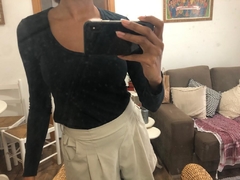 Blusinha manga longa da James Perse, tamanho 1 EUA, veste 36-39. - comprar online