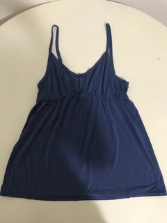 Blusinha de alcinha azul tamanho P - Brechó USA Rudge