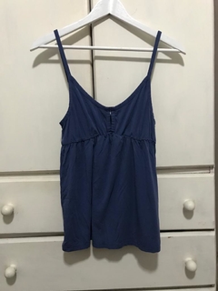 Blusinha de alcinha azul tamanho P