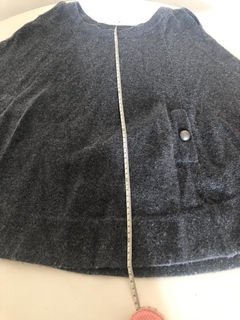 Poncho cinza Tamanho único na internet