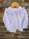 Camisita Blanca Batista Manga Larga