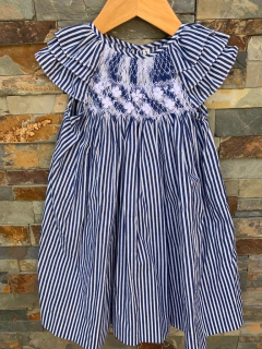 Vestido rayas azules