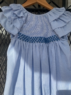 Vestido cuadrille azul - comprar online