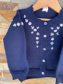 Saquito de lana azul - CelesteSmock