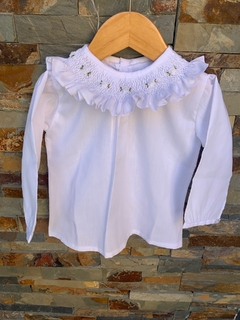 Camisita Blanca Batista Manga Larga en internet