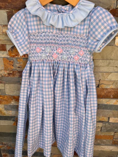 Vestido Celeste y Rosa ULTIMO TALLE 2 - comprar online