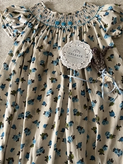 Vestido floreado celeste