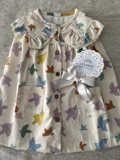 Vestido estampa pajaros
