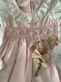 VESTIDO ROSA BEBE PUNTO SMOCK - comprar online