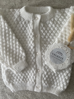 Saquito globito blanco - CelesteSmock
