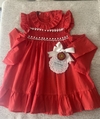 VESTIDOS ROJOS PUNTO SMOCK
