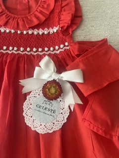 VESTIDOS ROJOS PUNTO SMOCK en internet