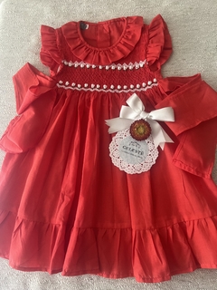 VESTIDOS ROJOS PUNTO SMOCK - CelesteSmock