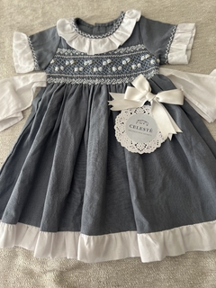 vestido punto smock color aero - tienda online