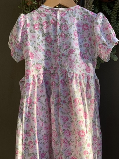 Vestido de invierno manga corta flores - comprar online