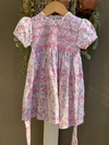 Vestido de invierno manga corta flores