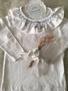Remeras de algodon con cuello smock