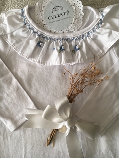 Remeras de algodon con cuello smock - comprar online