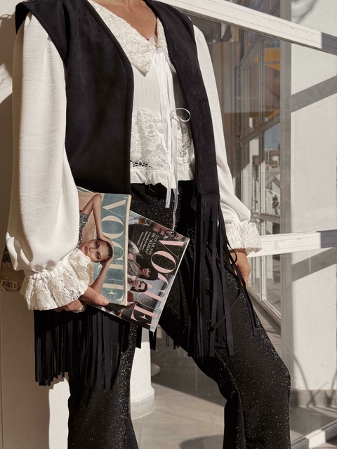 Pantalón Zuna negro lurex - comprar online