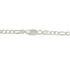 Corrente masculina feita com prata elo 3x1 - comprar online