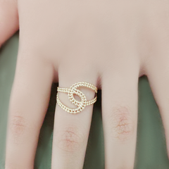 Anel entrelaçado feito com Ouro 18K - comprar online