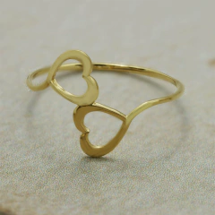 Anel feito em Ouro 18K em forma de Coração na internet