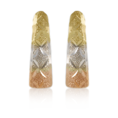 Brinco feito com Ouro 18K Três Cores