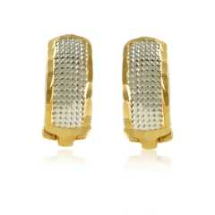 Brinco Ouro 18K Duas Cores