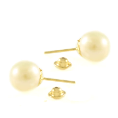 Brinco feito com ouro 18K e pérola - comprar online