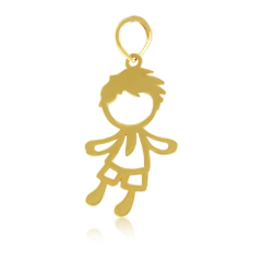 Pingente Boneco em Ouro 18K