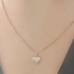 Pingente Coração Ouro 18K feito com Ouro 18K Cravejado com Zircônias - comprar online