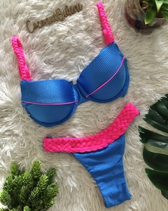 Biquíni Tailândia Azul e Pink