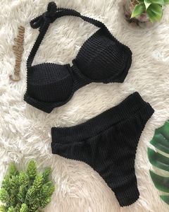 Biquíni Dubai Preto Atoalhado - Coconut Bikini - Moda Praia | Biquínis, Maiôs e Saídas de Praia