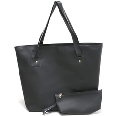 Bolsa de Praia + Necessaire Preta Silicone