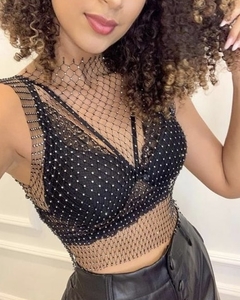 Blusa de Tule com Brilhos