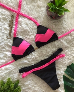 Biquíni Noronha Trançado Pink Neon