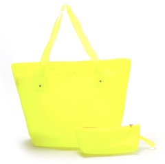 Bolsa de Praia + Necessaire Amarela Silicone