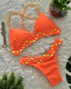 Biquíni Cozumel Laranja e Amarelo Neon