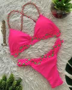 Biquíni Cozumel Pink e Verde Neon