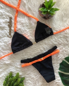 Biquíni Noronha Trançado Laranja Neon na internet