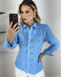 Blusa de Renda Azul