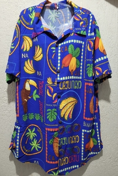Chemise Estampada Azul
