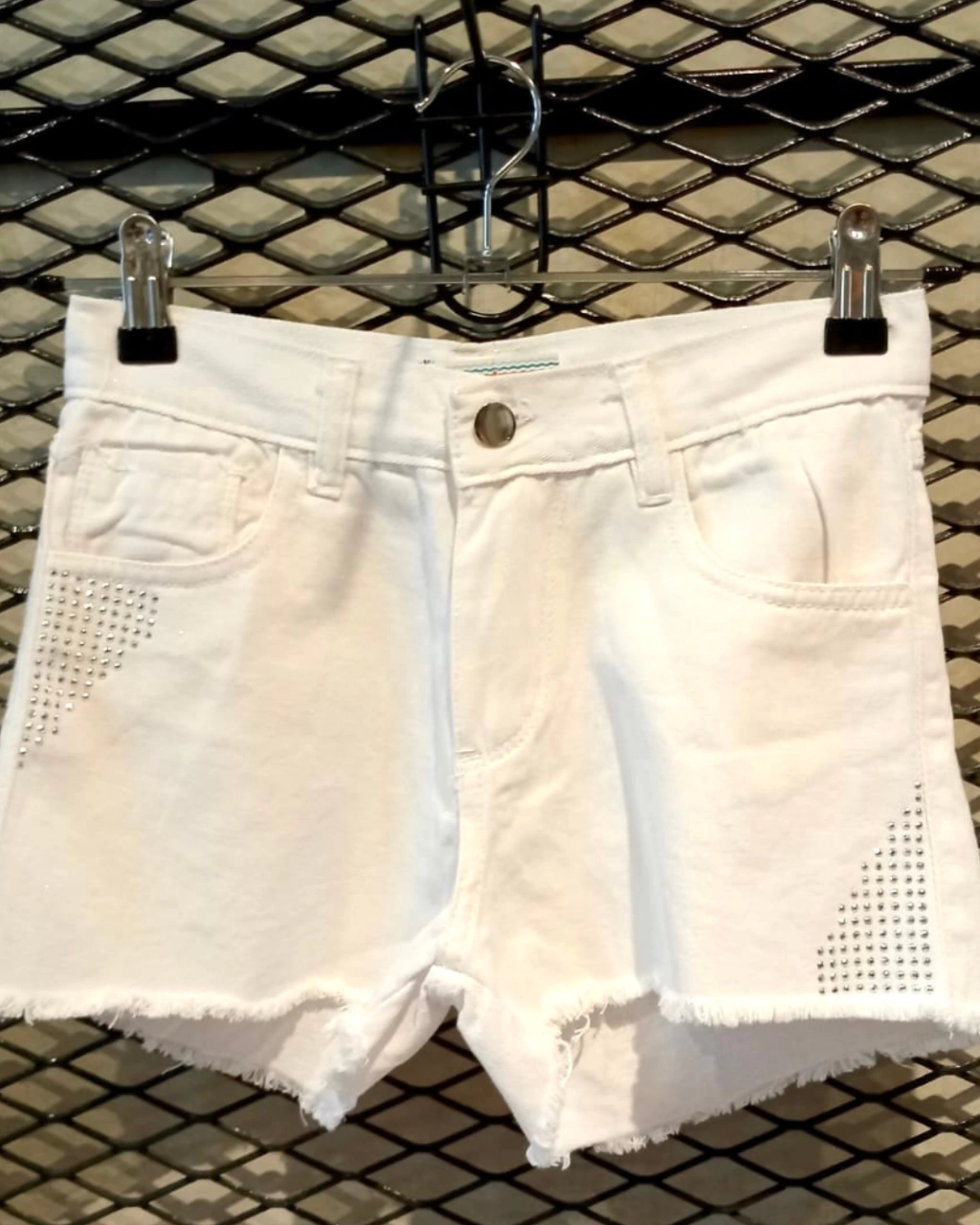Short Jean Blanco Strass (j278)