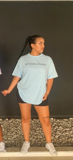Camiseta Oversized - Be Your Change - Azul - comprar online