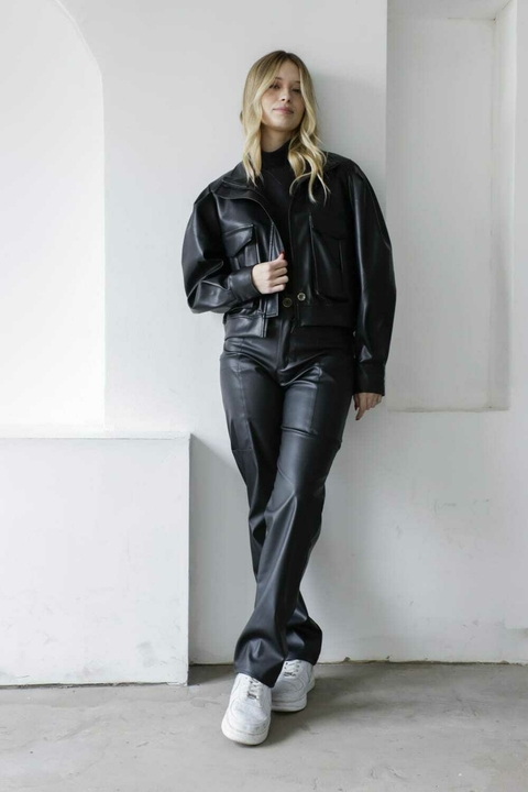 Pantalón ecocuero Recto