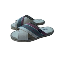 SANDALIA CRUZADA 2390 MULTICOLOR-CRUDO