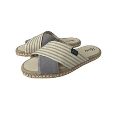 SANDALIA CRUZADA 2396 MIL RAYAS-GRIS