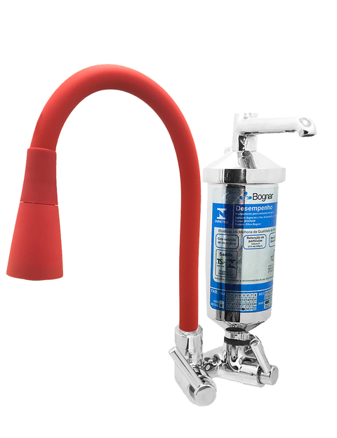 Torneira Gourmet Flexível Colors (Parede) c/ Filtro e Jato Ajustável