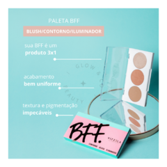 Imagem do Paleta BFF Contorno, Blush e Iluminador Vizzela